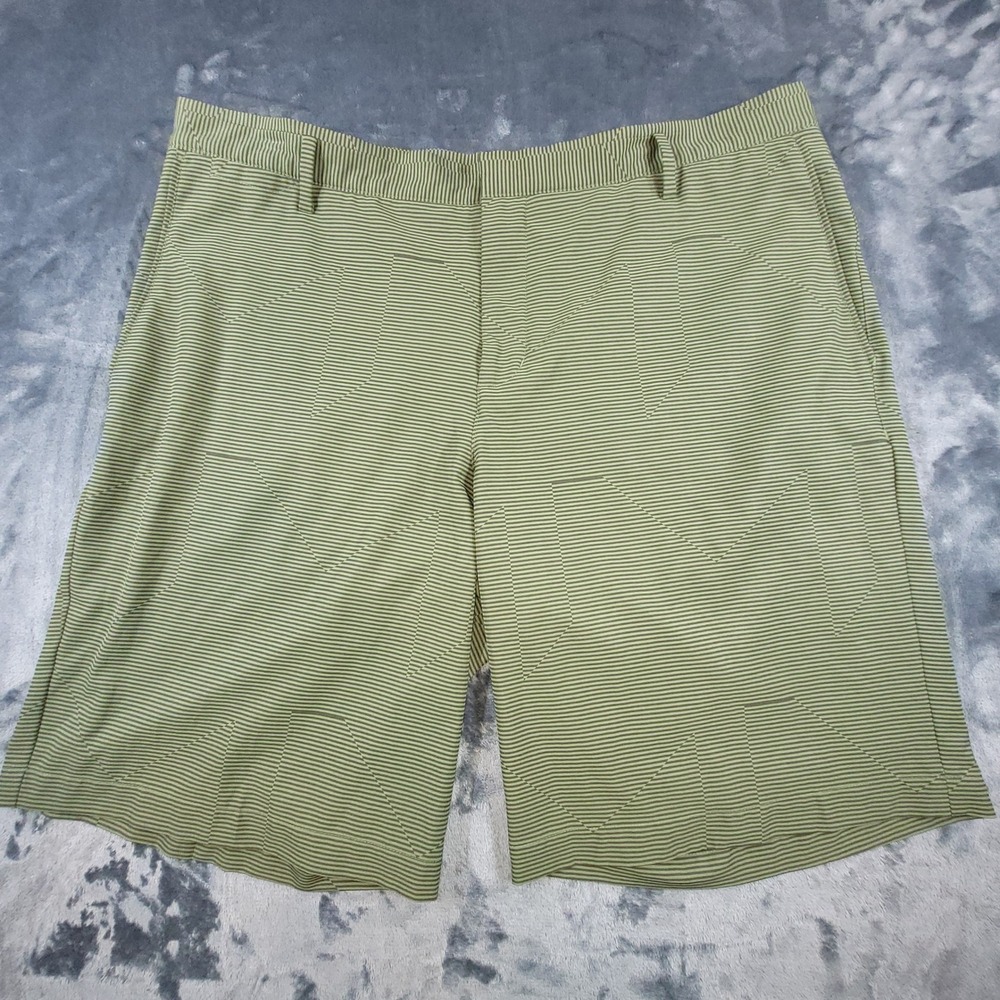 Nike Golf Dri-FIT Mens 38 Green Striped Standard Fit Performance Shorts